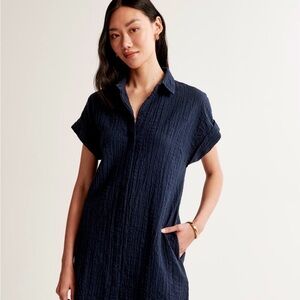 Abercrombie & Fitch Dark Blue Collared Dress